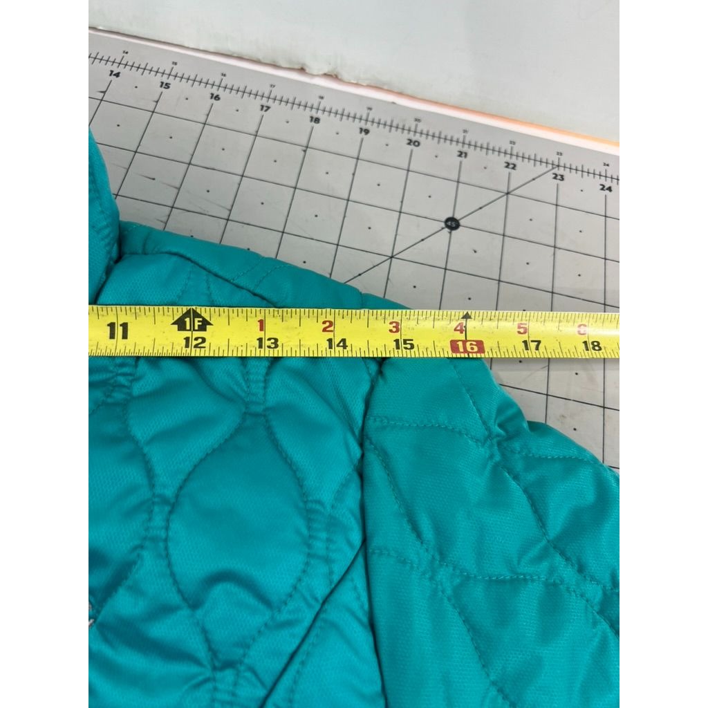 Gerry Women’s Quilted Puffer Turquoise Jacket Sz. S Full-Zip Fleece Collar