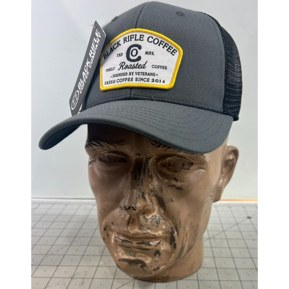 Black Rifle Coffee Company “Roasted” Trucker Hat Mesh Snapback Black/Charcoal