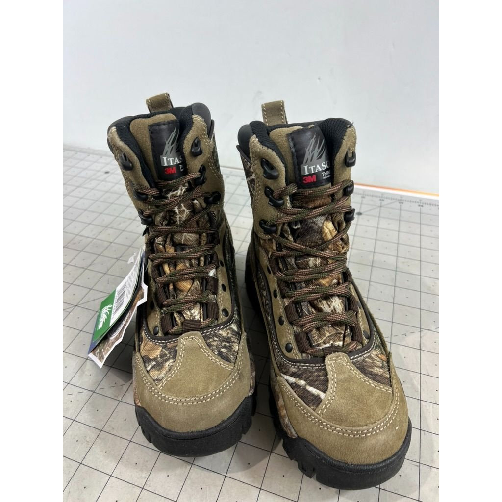 Itasca Youth Grove Insulated Waterproof Hunting Boots - Realtree Xtra Sz.  2 new