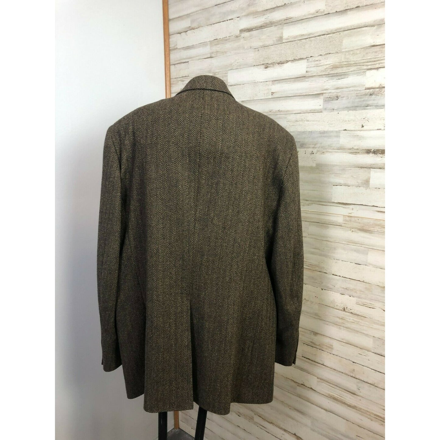 Vintage Stafford Brown Tweed Wool/Lama Blend Blazer Classic Tailored Look