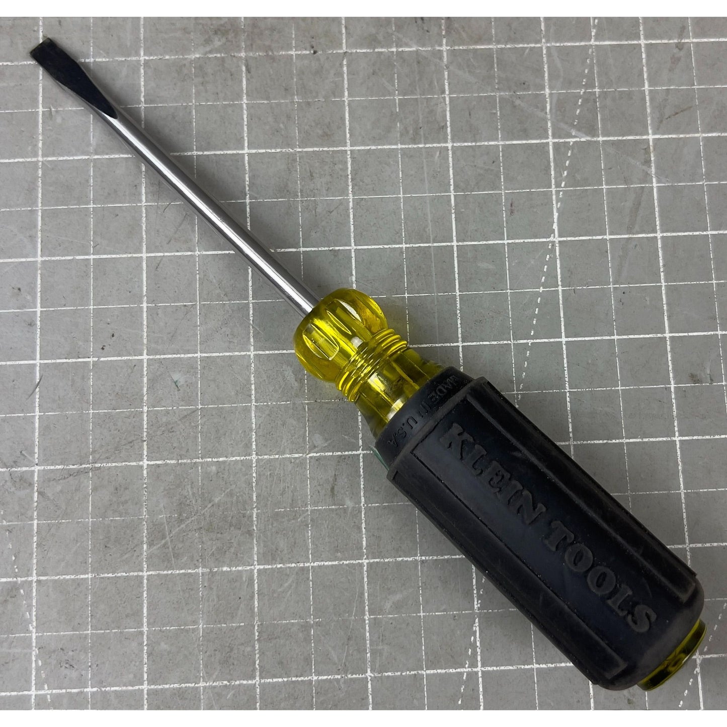 Klein Tools 605-4 1/4-Inch Cabinet Tip Screwdriver 4-Inch Shank Like New