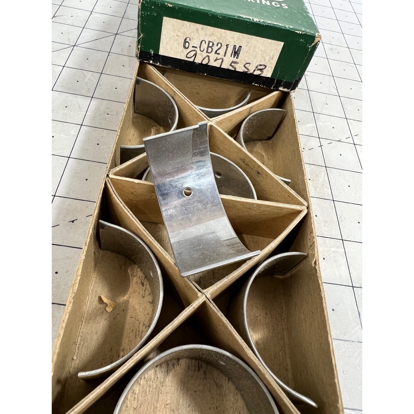 Toledo Engine Bearings 6-CB21M 33-44 Dodge/Plymouth Flathead 6 NOS New