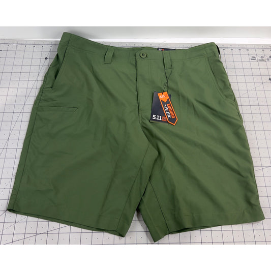 5.11 Men’s Dart 10in Work Shorts Green Size 38 Enduro-Flex Greenzone