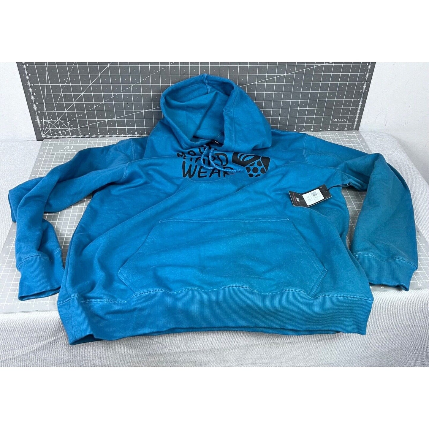 Mountain Hardwear Mens Sz. L Logo Pullover Hoodie Blue NWT