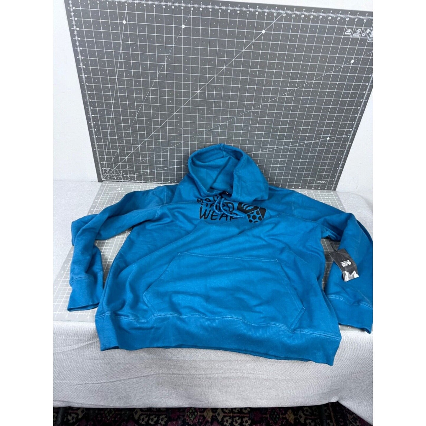 Mountain Hardwear Mens Sz. L Logo Pullover Hoodie Blue NWT