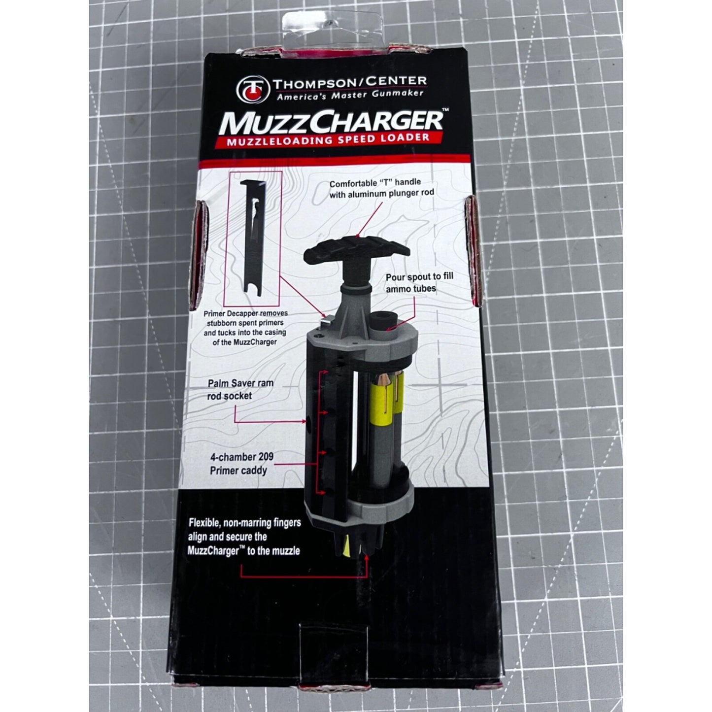 T/C Accessories MuzzCharger Muzzleloading Speed Loader 4-Shot Revolving Cylinder
