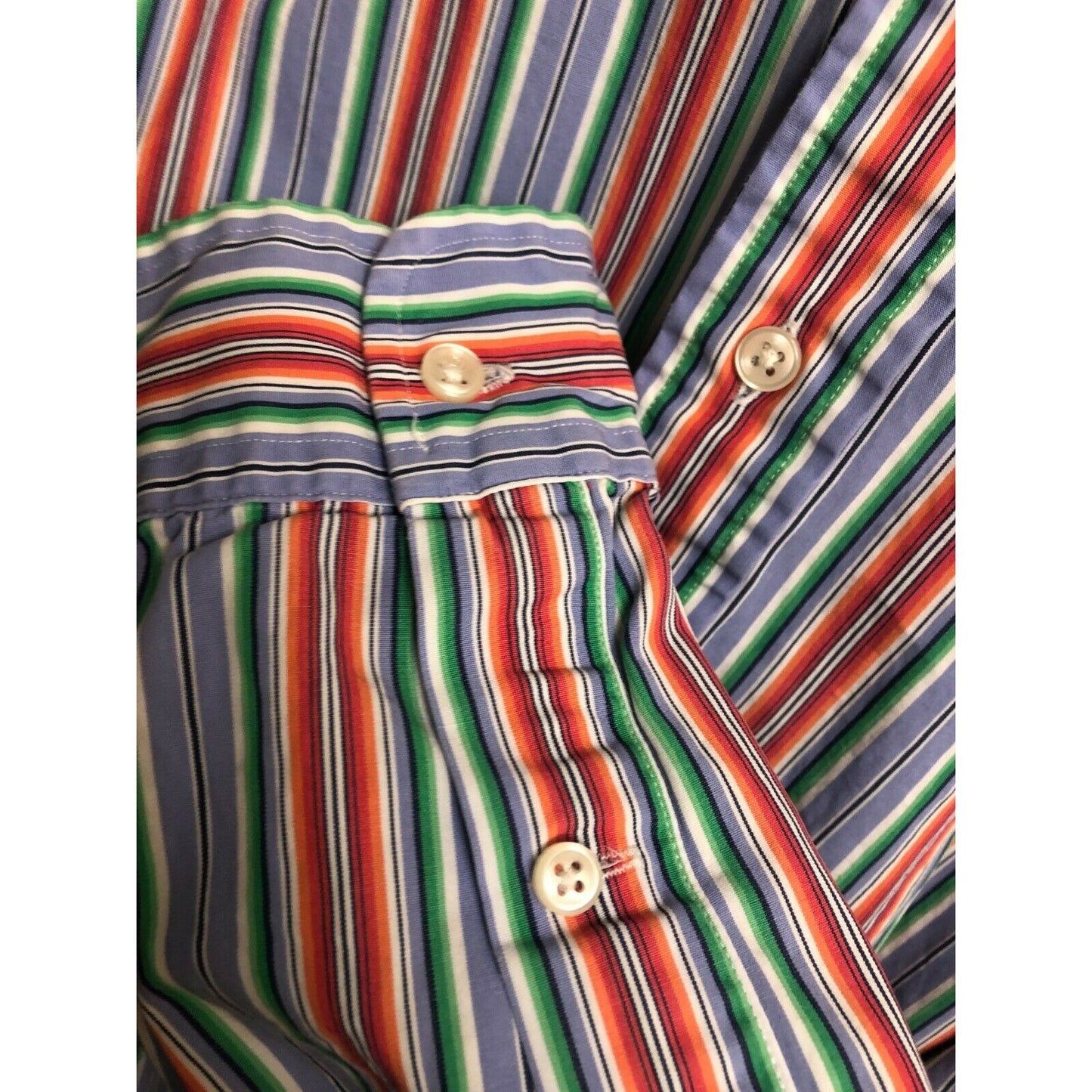 Ralph Lauren Men's Classic Fit Multi-Color Vertical Striped Shirt Sz. L