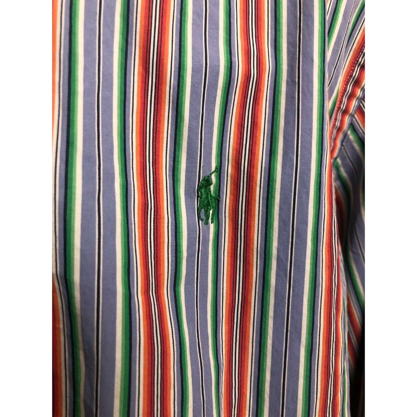 Ralph Lauren Men's Classic Fit Multi-Color Vertical Striped Shirt Sz. L