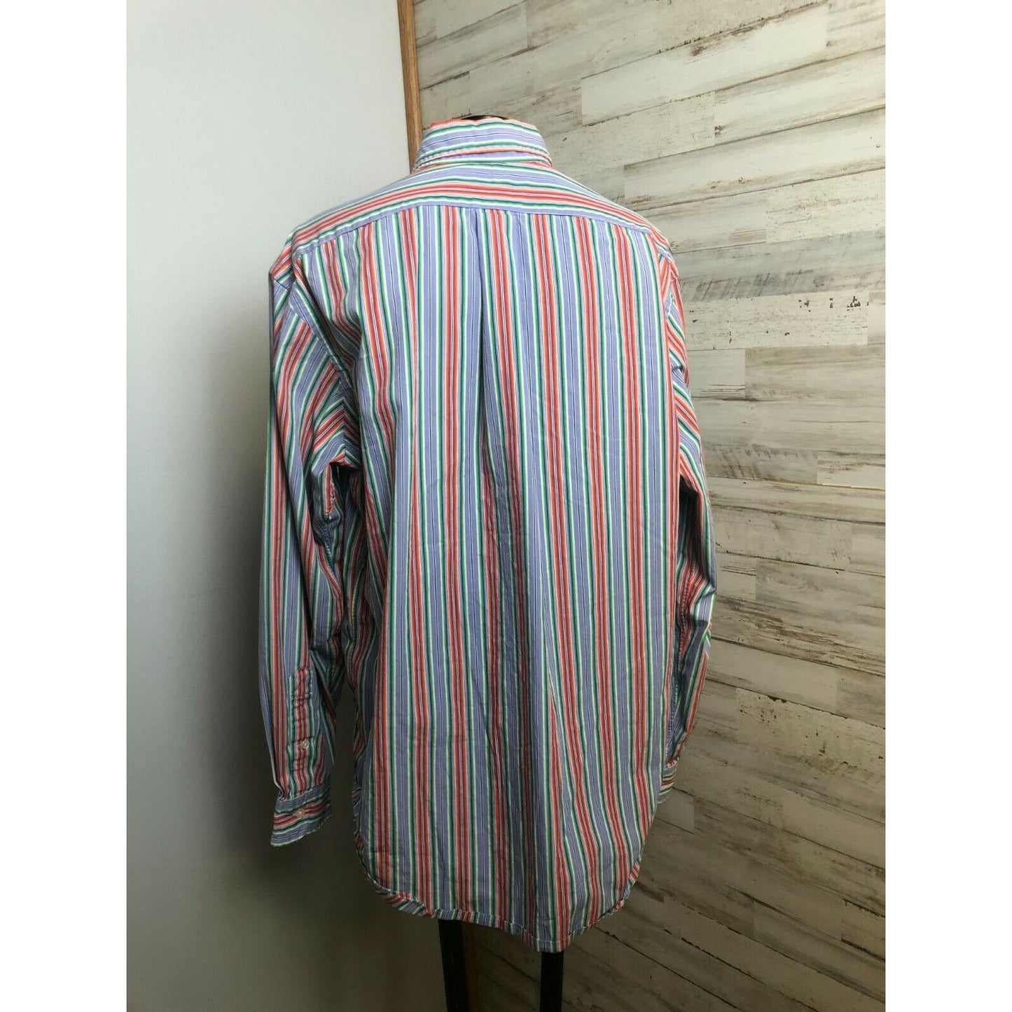 Ralph Lauren Men's Classic Fit Multi-Color Vertical Striped Shirt Sz. L