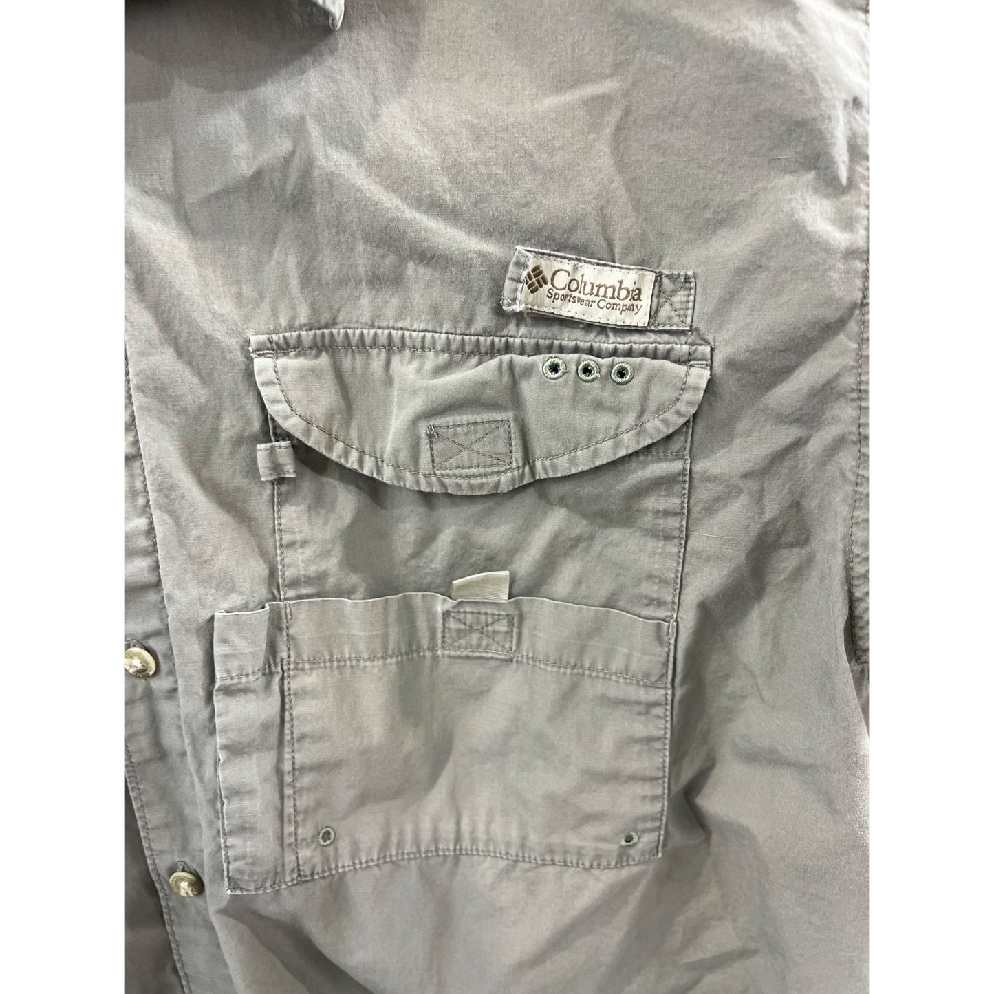 Columbia PFG Men’s Long-Sleeve Fishing Shirt Vented Back Light Khaki Sz. L