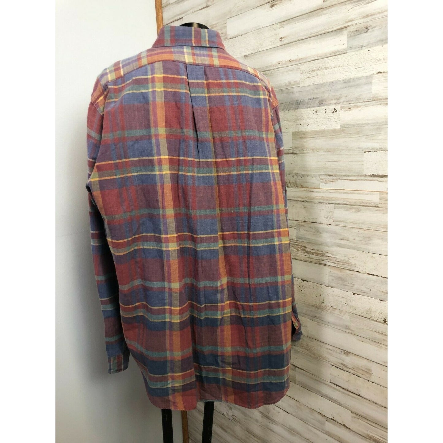 Ralph Lauren Men's XL Multicolor Plaid 100% Cotton Button-Down Shirt