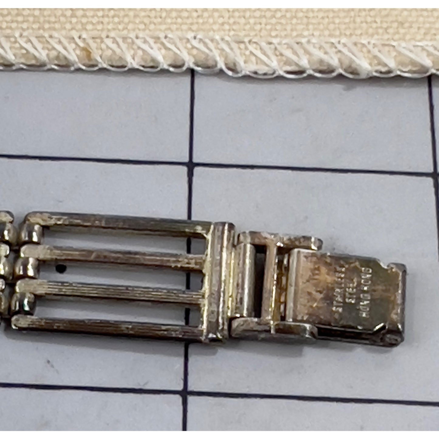 Vintage FOSSILWomen’s Rectangular Quartz Watch Sterling Bracelet  .925