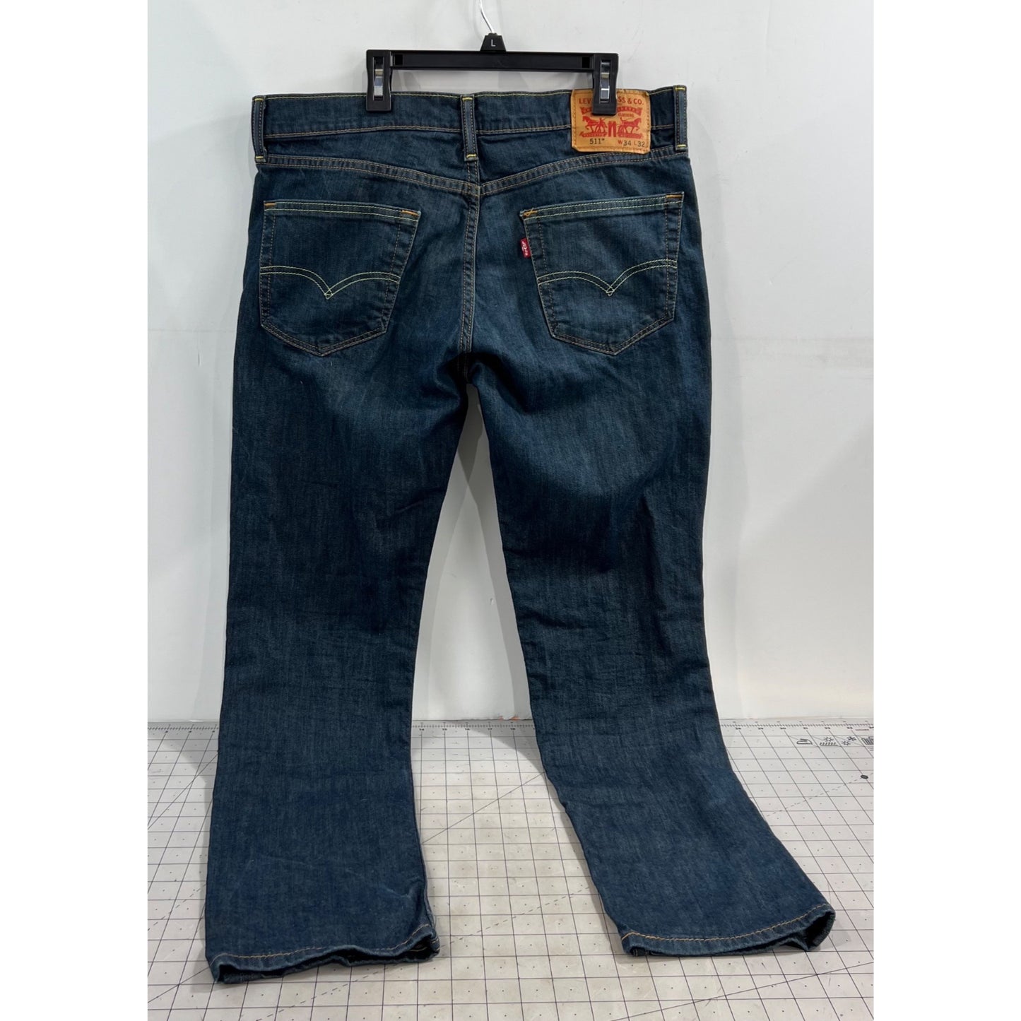 Levi’s 511 Slim Fit Denim Jeans Dark Wash W34 L32 Men’s Classic Straight Leg
