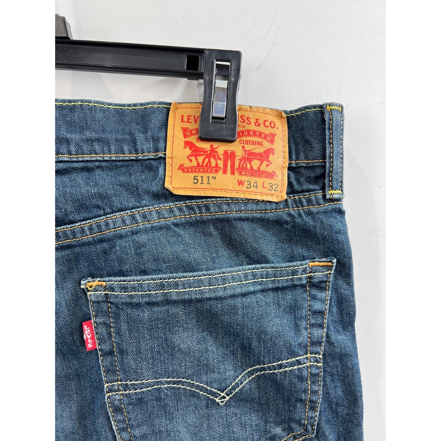 Levi’s 511 Slim Fit Denim Jeans Dark Wash W34 L32 Men’s Classic Straight Leg