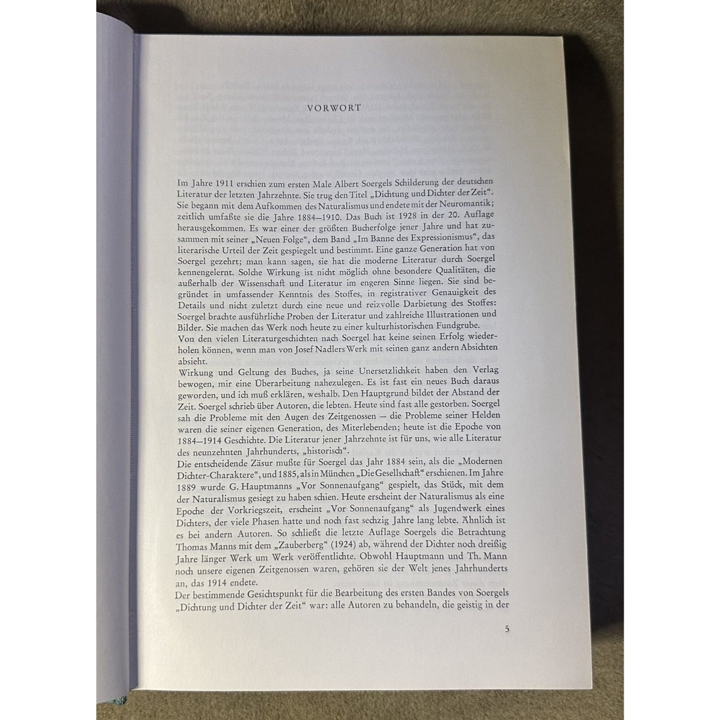 Dichtung Und Dichter Der Zeit Vol. 1 By Albert Soergel & Curt Hohoff 1961 Hardcover German Text