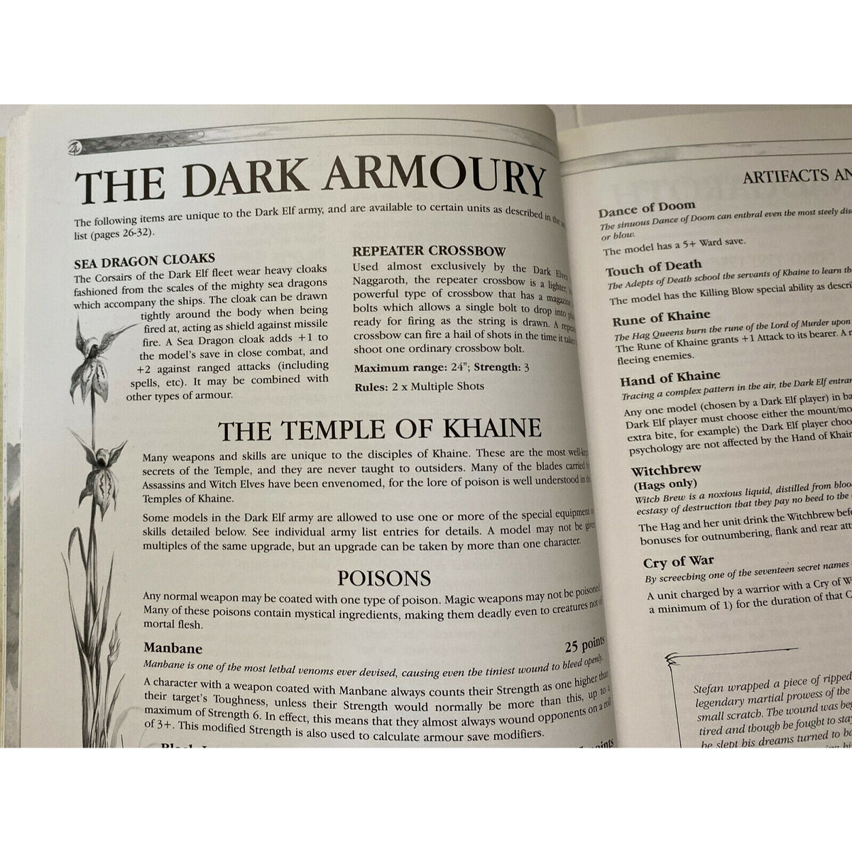 Warhammer Dark Elves Armies Supplement Games Workshop 2001 80 Pages UK Edition