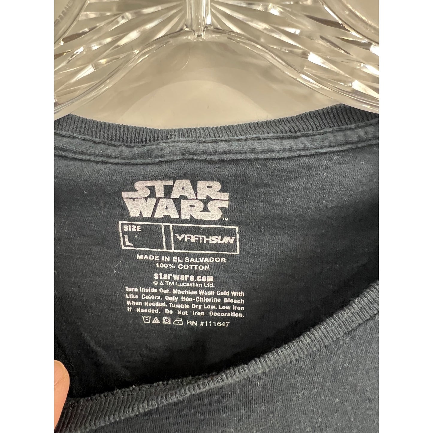 Star Wars Millennium Falcon Colorblock Graphic T-Shirt Men’s Large Black Cotton