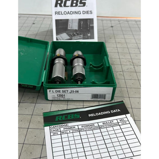 RCBS Full Length Die Set .25-06 Reloading Dies P/N 12001 New