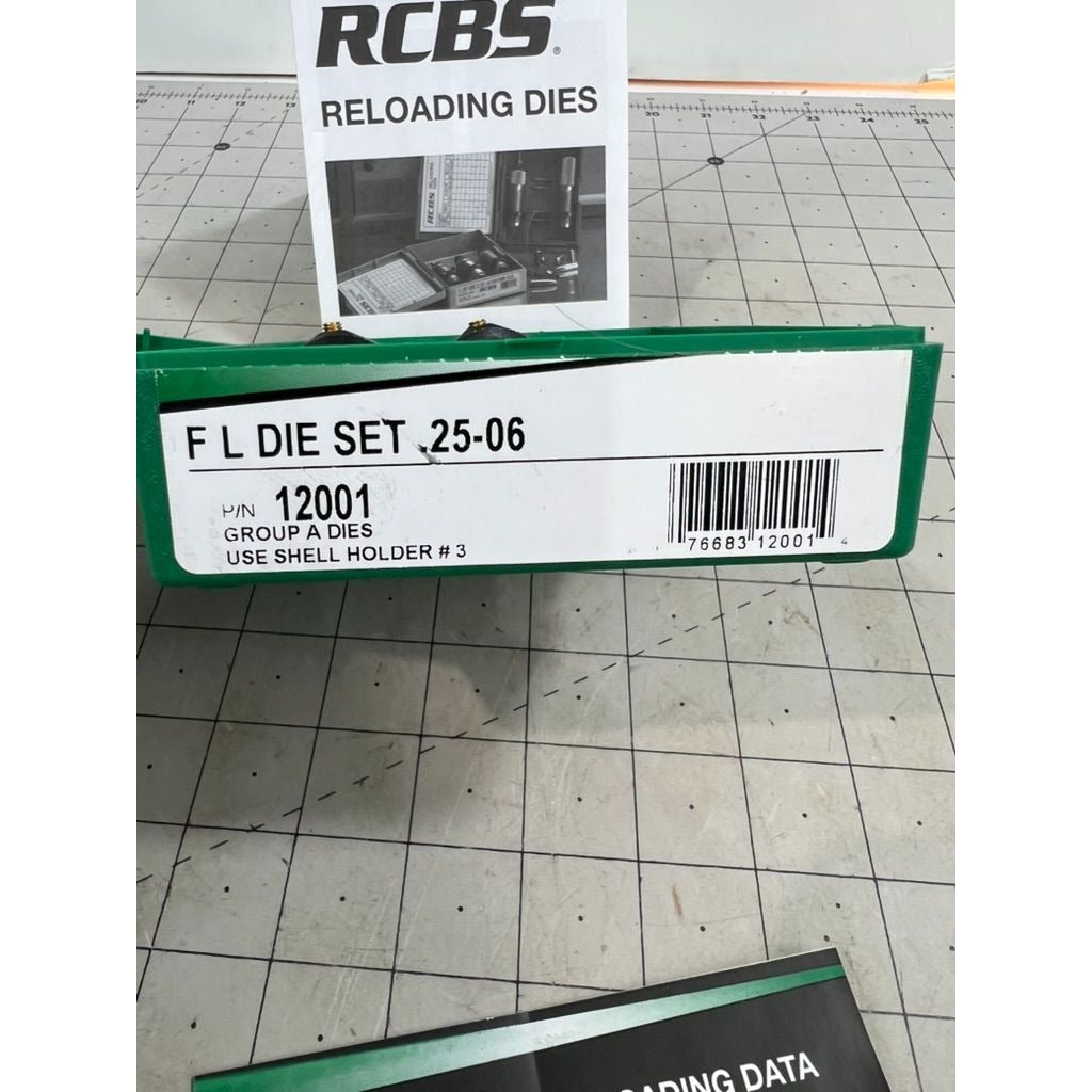 RCBS Full Length Die Set .25-06 Reloading Dies P/N 12001 New