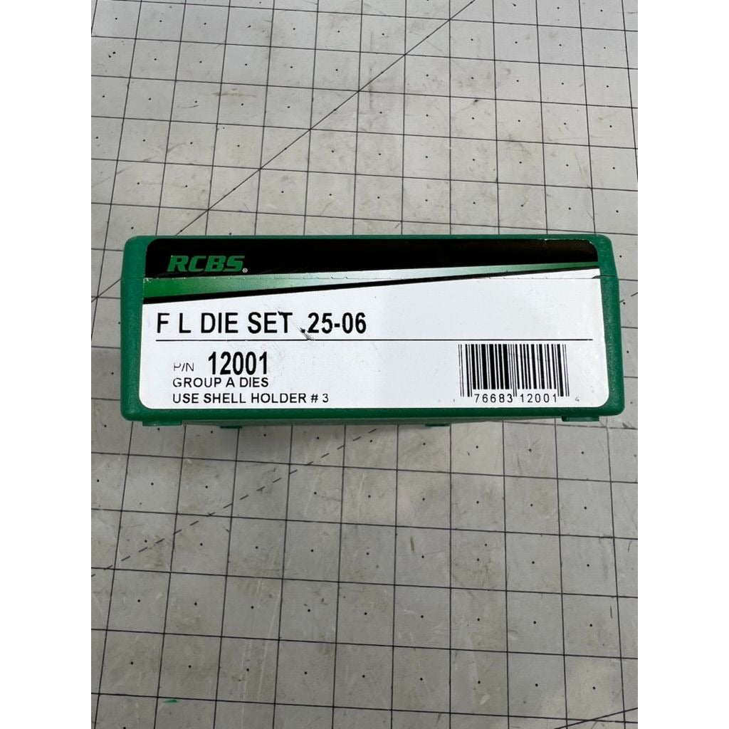 RCBS Full Length Die Set .25-06 Reloading Dies P/N 12001 New
