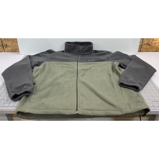 Columbia Steens 2.0 Mountain Men's XL Fleece Jacket Green Gray Full Zip NWOT