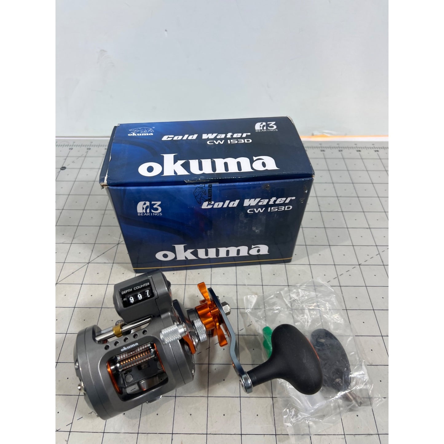 Okuma Cold Water Line Counter Trolling/Conventional Reel CW 153D RH New