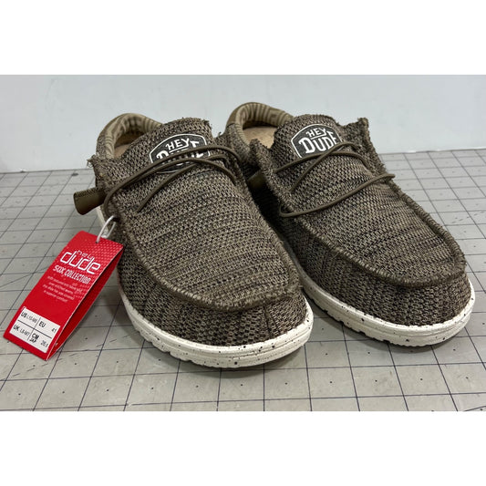 Hey Dude Men's Wally Sox Casual Shoes - Brown Sz. 8 New