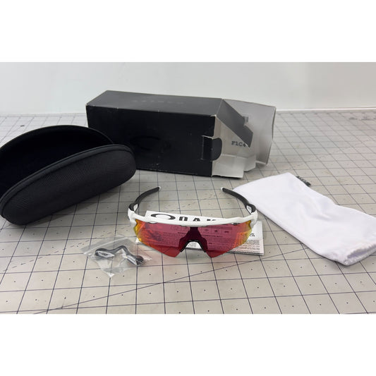 Oakley Youth Radar EV XS Path Sunglasses in White/Prizm Field