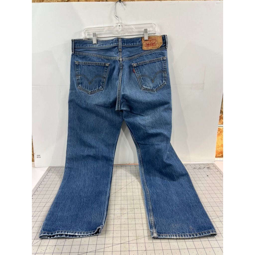 Levi’s 501 Men’s Blue Denim Jeans W38 L34 Straight Fit Classic Button Fly 36x31