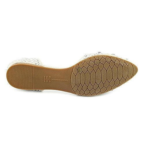 INC International Concepts Crescente 2 Sz. 7.5 Pearl Gold Flats ~~minty~~