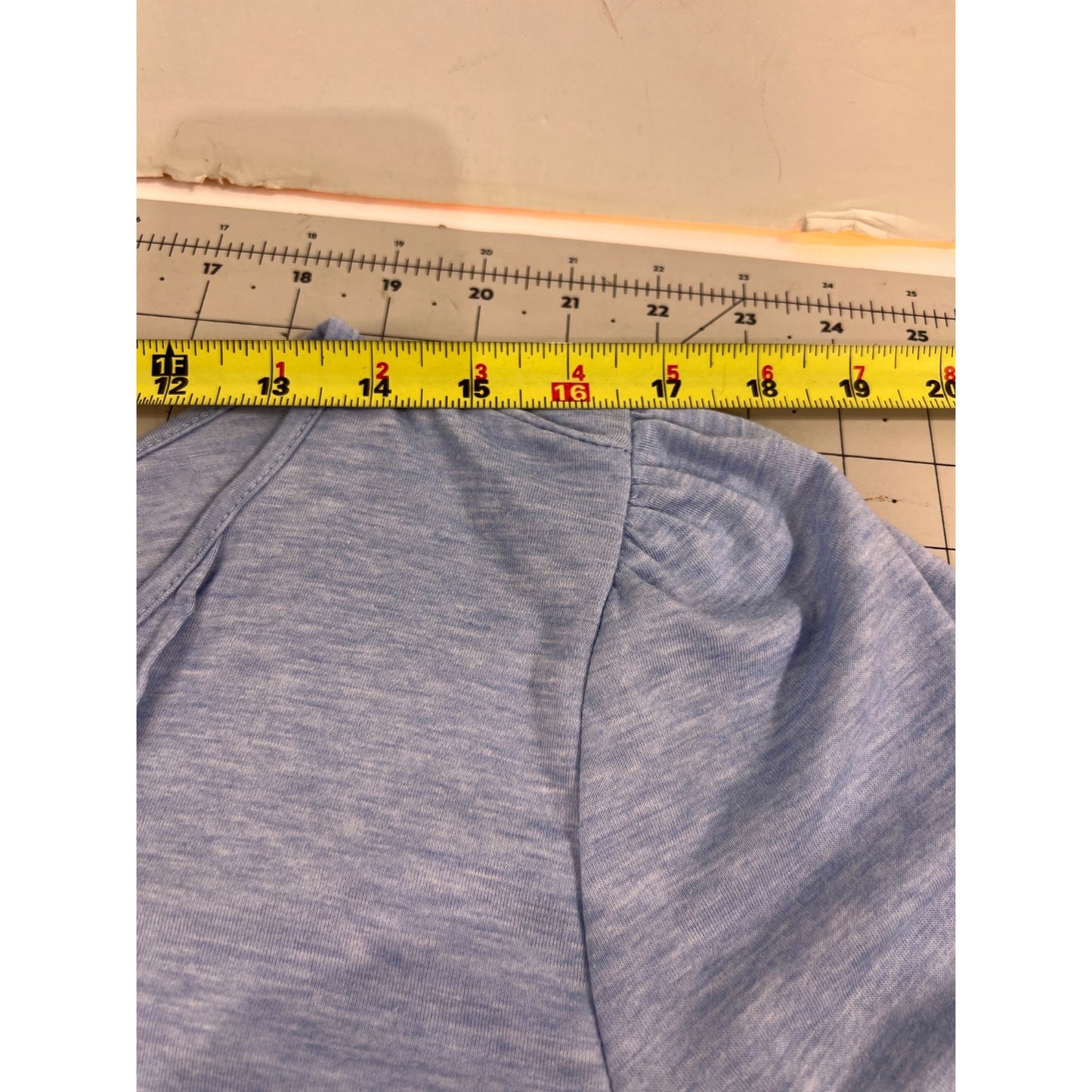 Ficerd Women’s Blue Long Sleeve Pleated Top XXL Lightweight Rayon Blend New