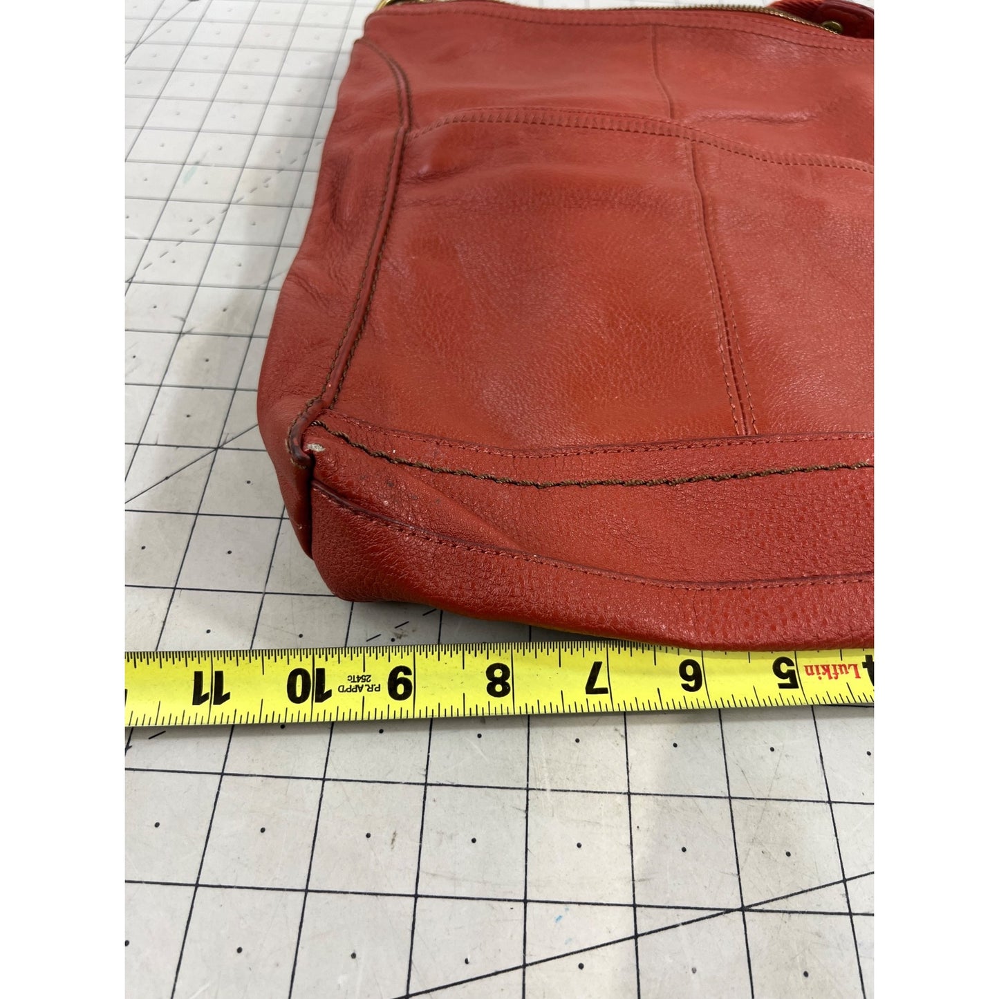 The Sak Leather Crossbody Bag Adjustable Strap & Front Zipper Pocket Lined