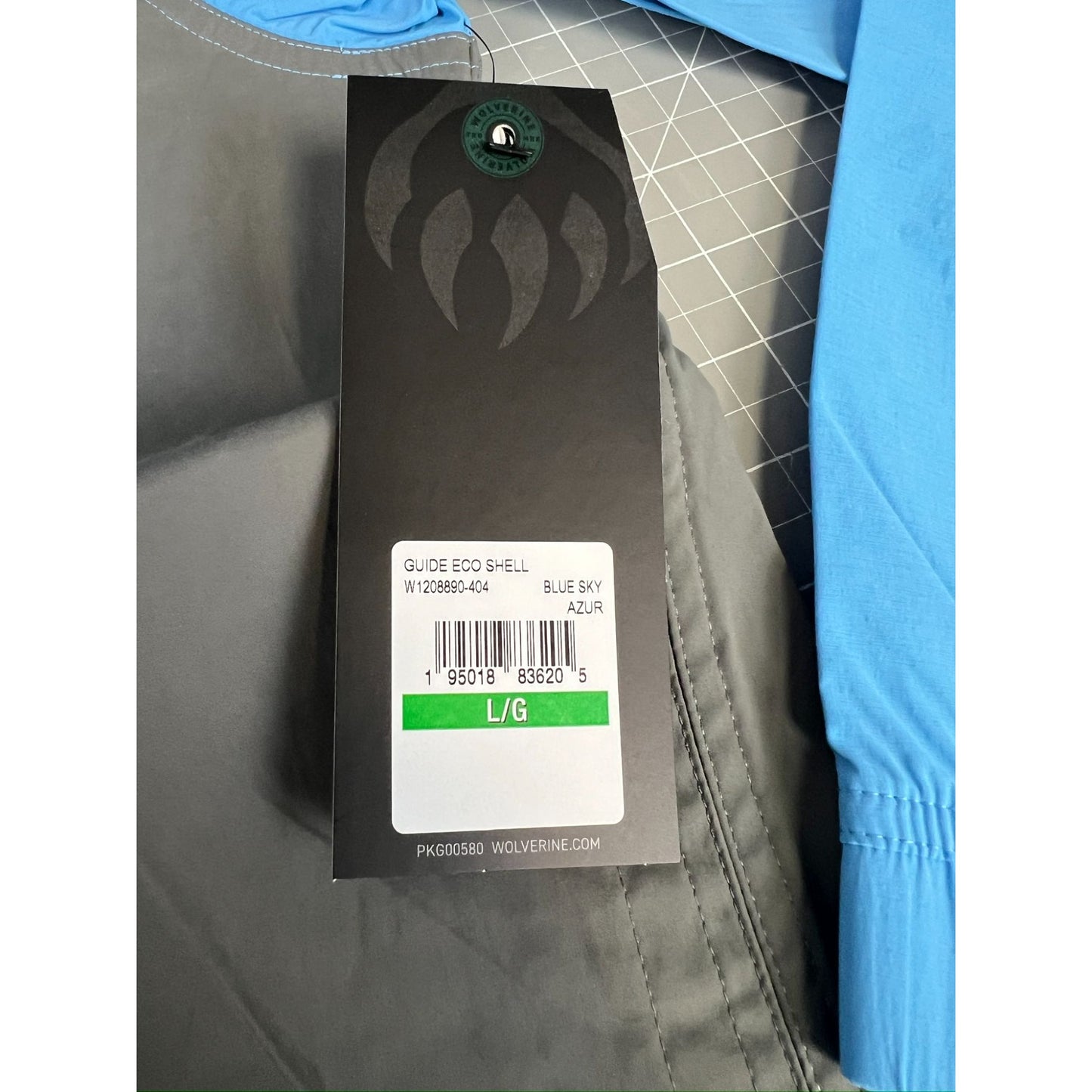 Wolverine Guide Eco Shell Blue Sky Size Large New
