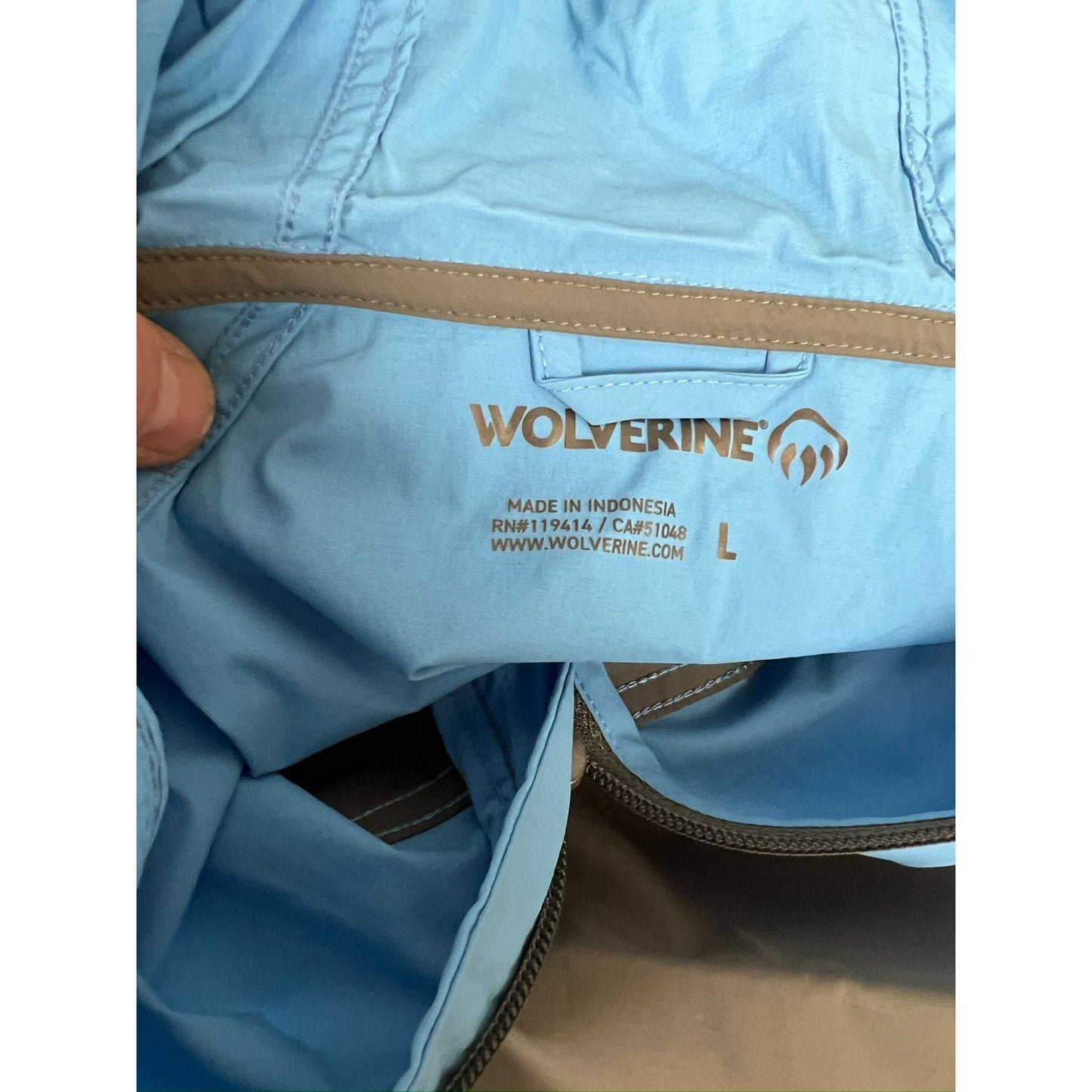 Wolverine Guide Eco Shell Blue Sky Size Large New