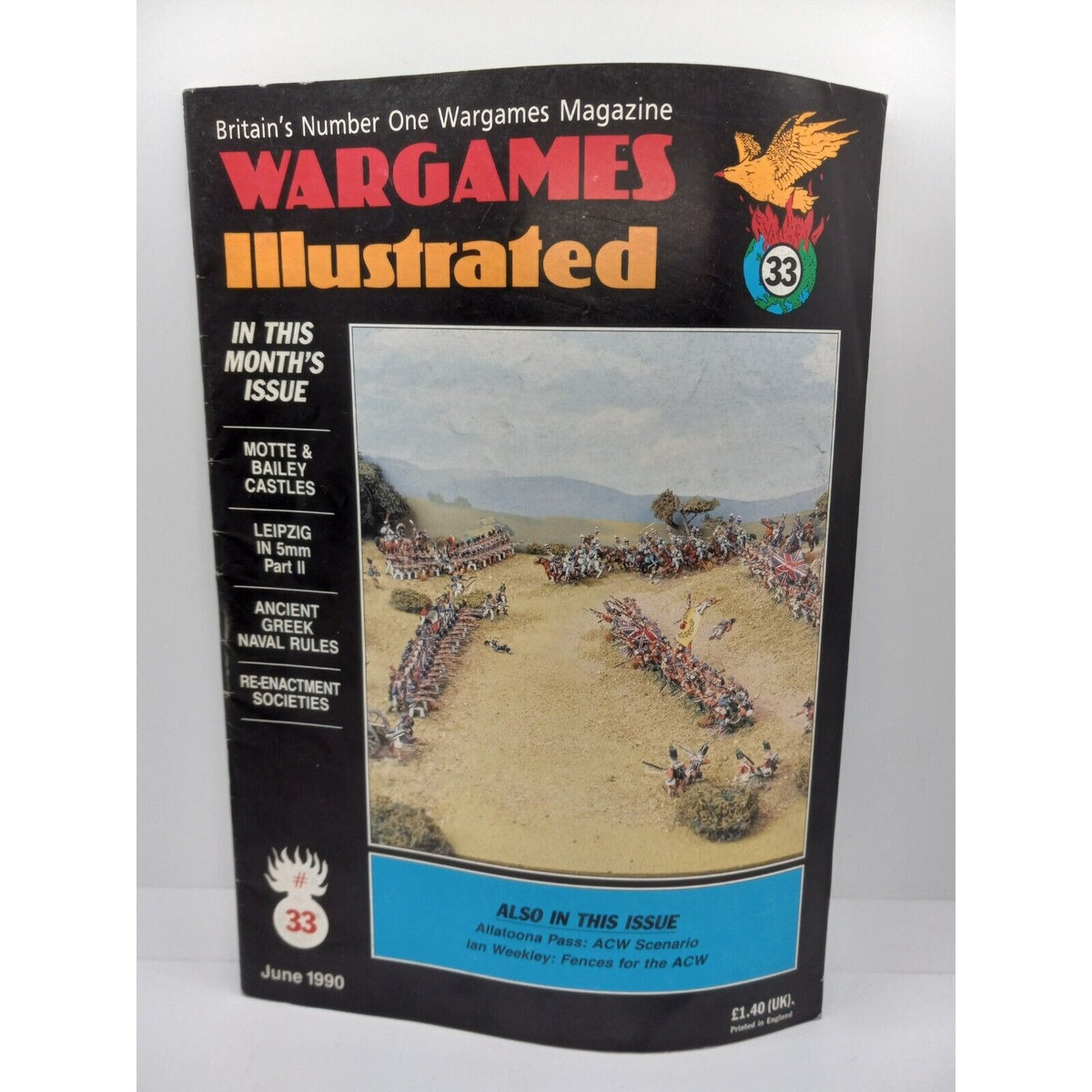 Vintage Wargames Illustrated Magazines #30-33 Lot Of 4 February-June 1990 Wargaming Magazine