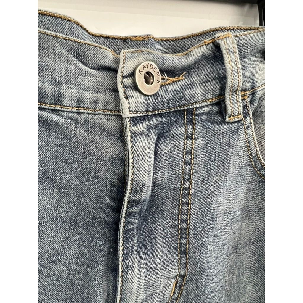 Kayden K Men's Distressed Denim Skinny Jeans Sz. 32 Cotton Blend Ripped Denim