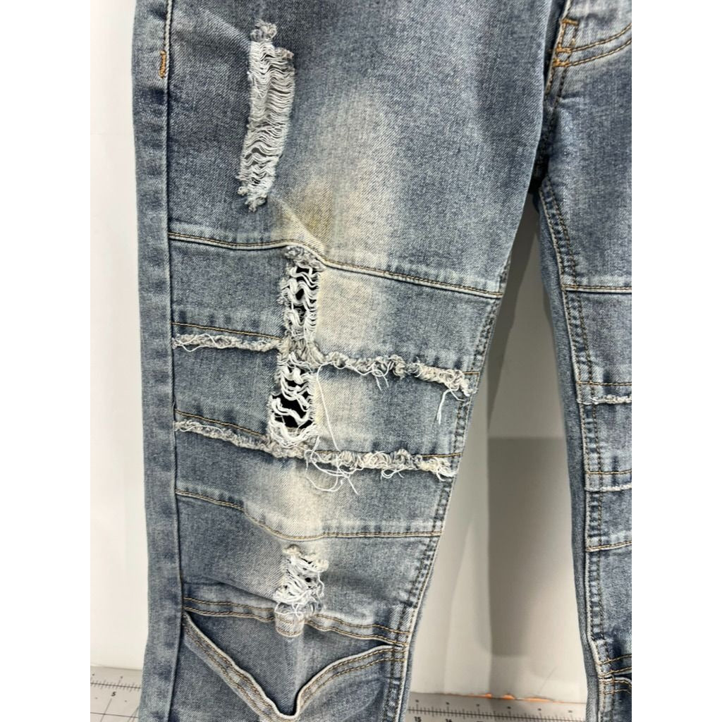 Kayden K Men's Distressed Denim Skinny Jeans Sz. 32 Cotton Blend Ripped Denim