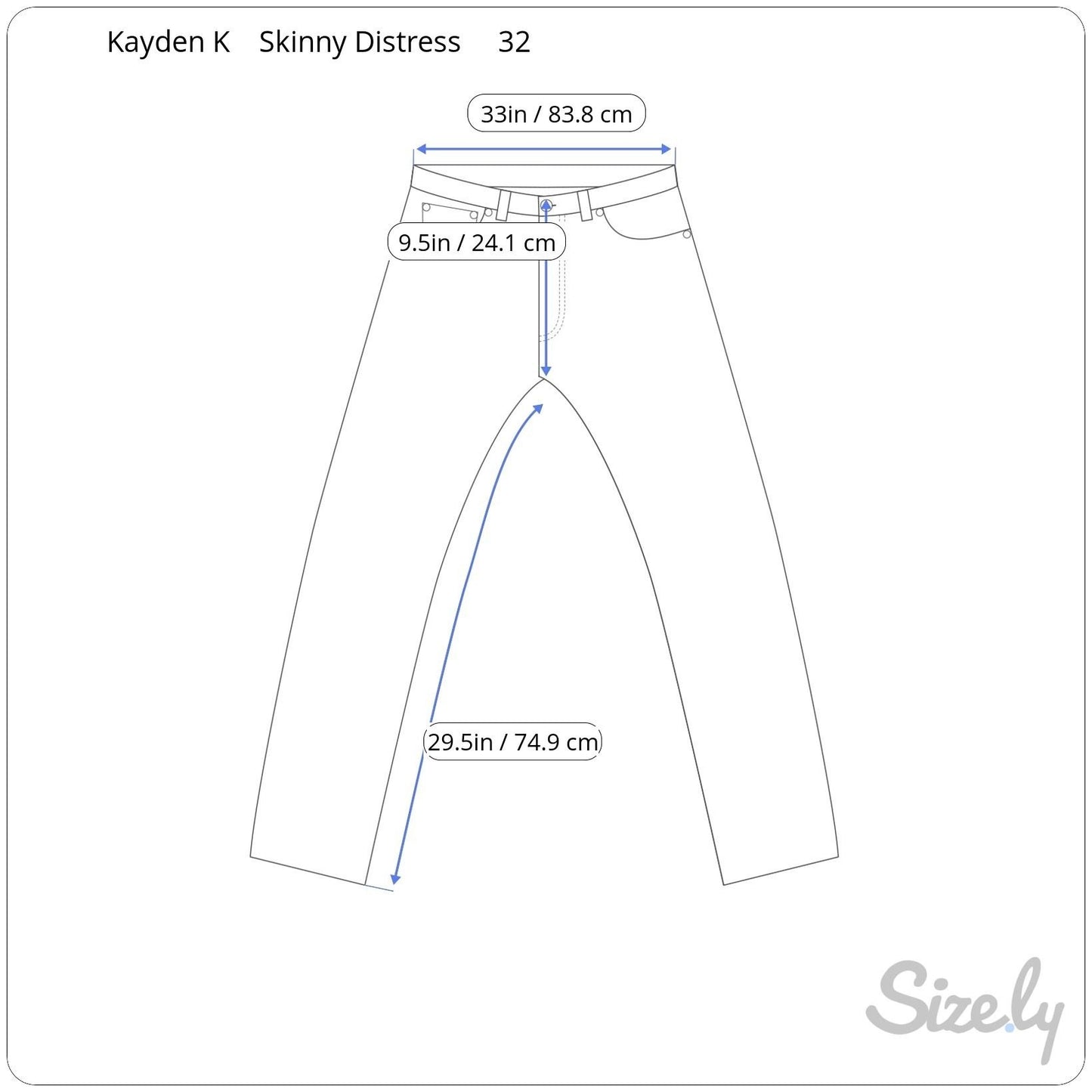 Kayden K Men's Distressed Denim Skinny Jeans Sz. 32 Cotton Blend Ripped Denim