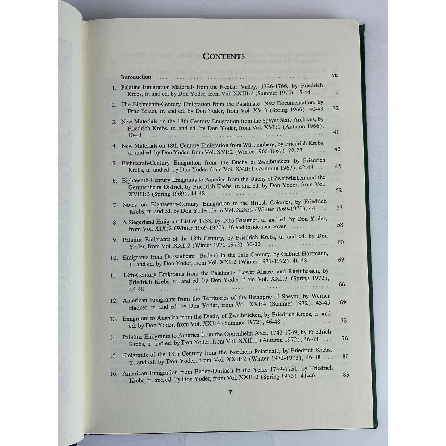 Rhineland Emigrants Hardcover Book 1985 Genealogical Publishing Co. Second Printing
