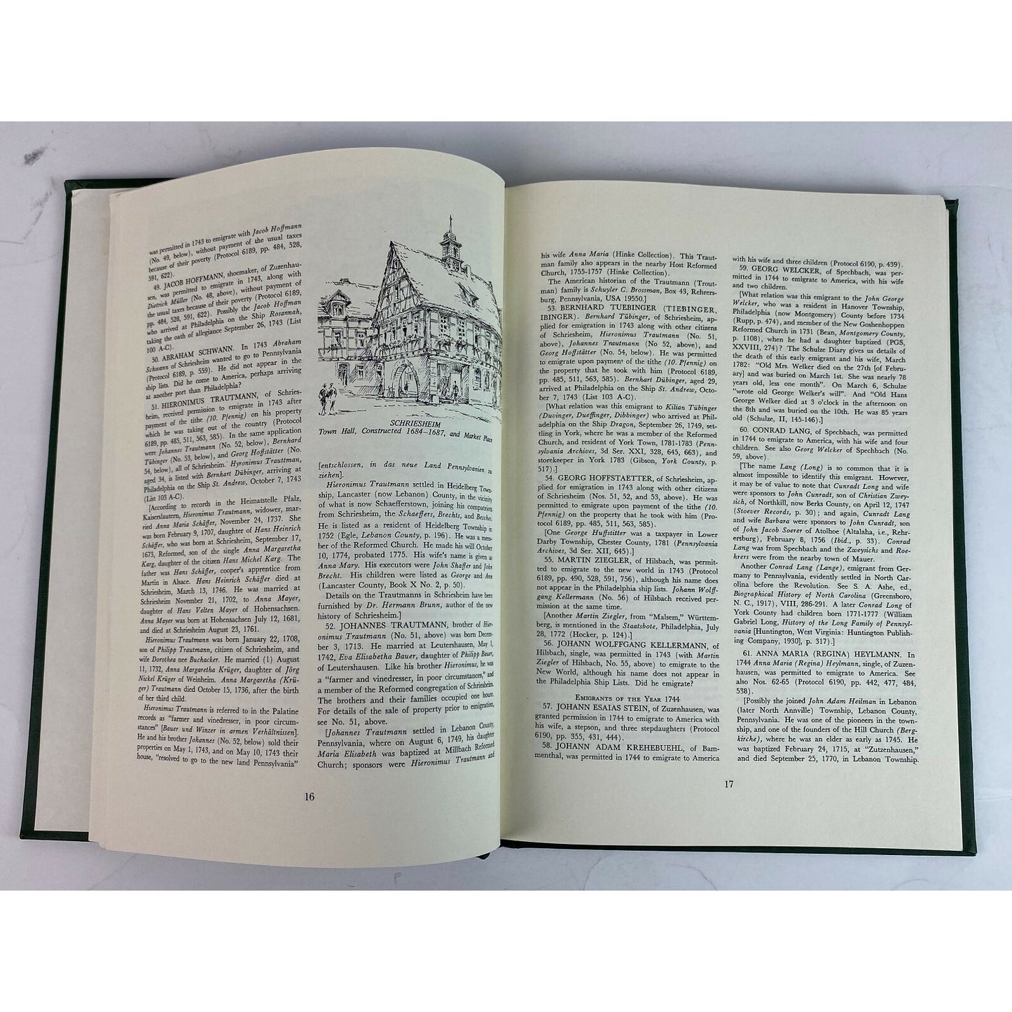 Rhineland Emigrants Hardcover Book 1985 Genealogical Publishing Co. Second Printing