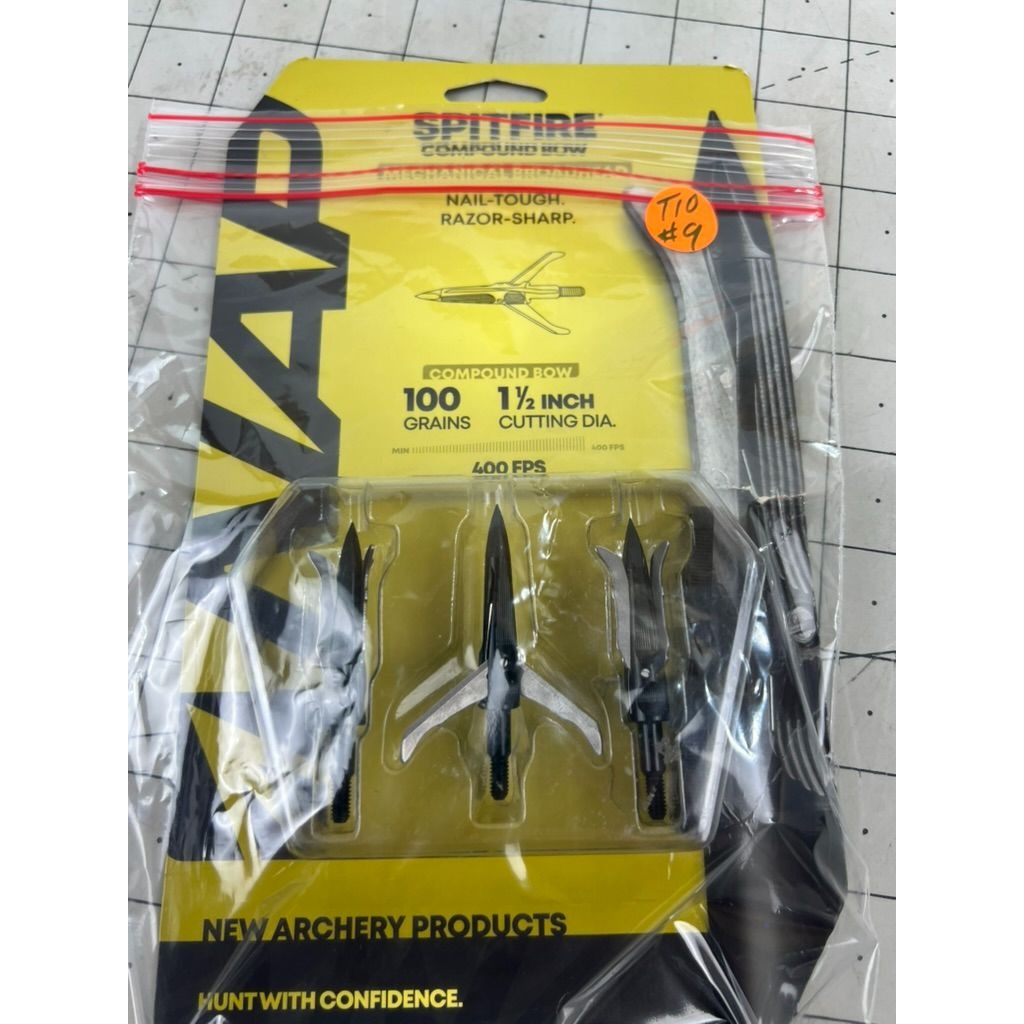 NAP Spitfire 3 Blade Broadheads 3 Pack, 3 Count