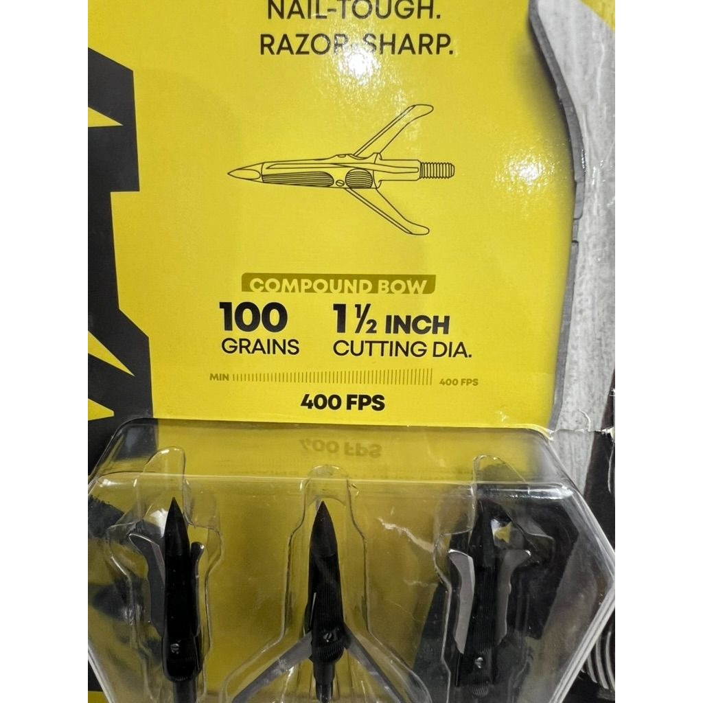 NAP Spitfire 3 Blade Broadheads 3 Pack, 3 Count
