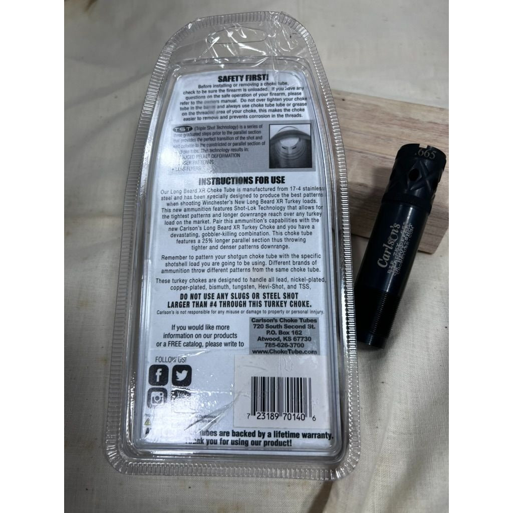 Carlsons Long Beard XR Turkey Choke Tube .665 12 Gauge Browning Invector Plus