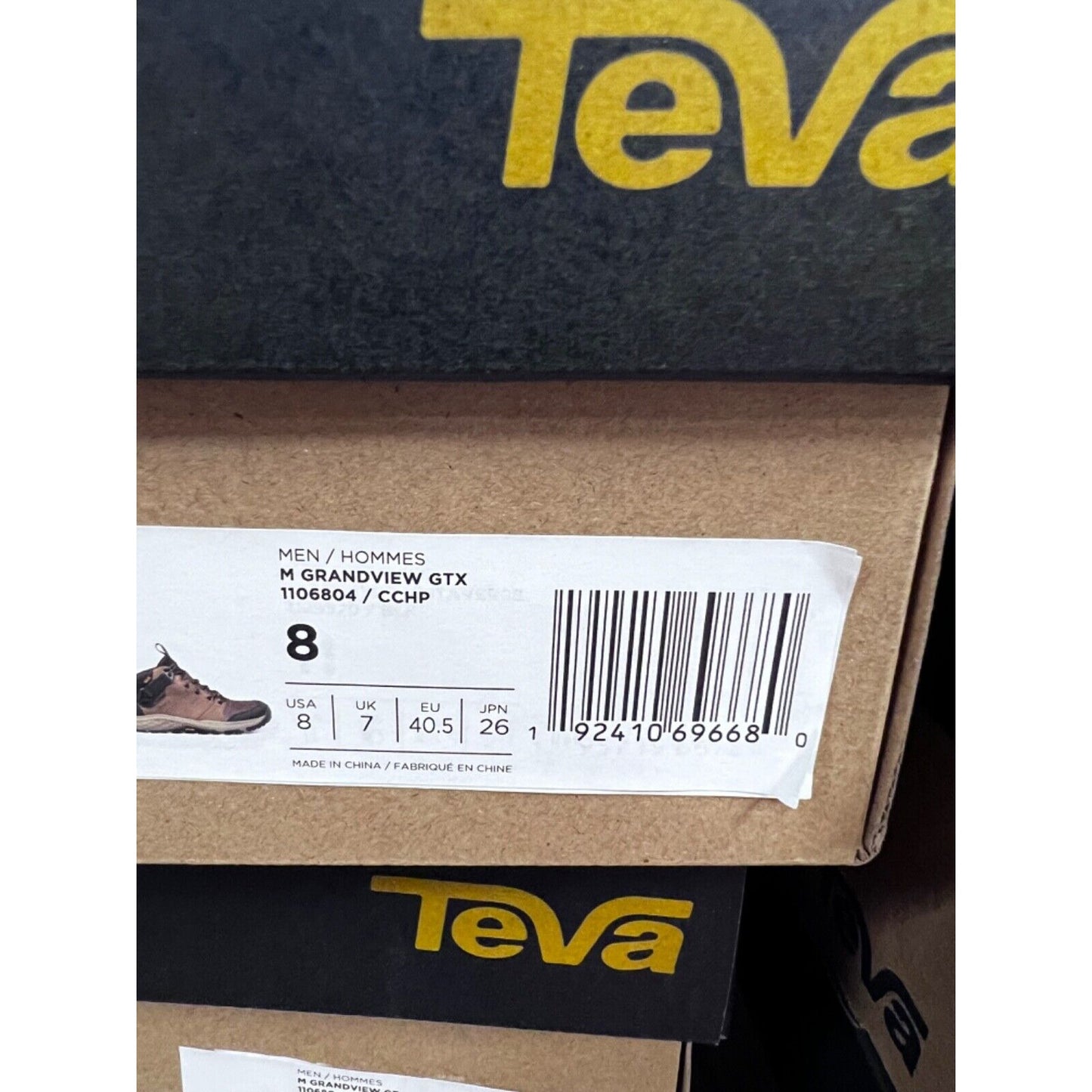 TEVA Men's Grandview GORE-TEX Hiking Boot Chocolate Chip New Sz. 8 US