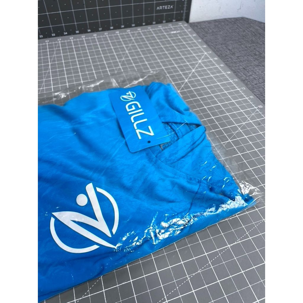 Gillz Men's UV Tournament Hoodie Hawaiian Ocean Blue SZ. M Fishing NEW~~~~