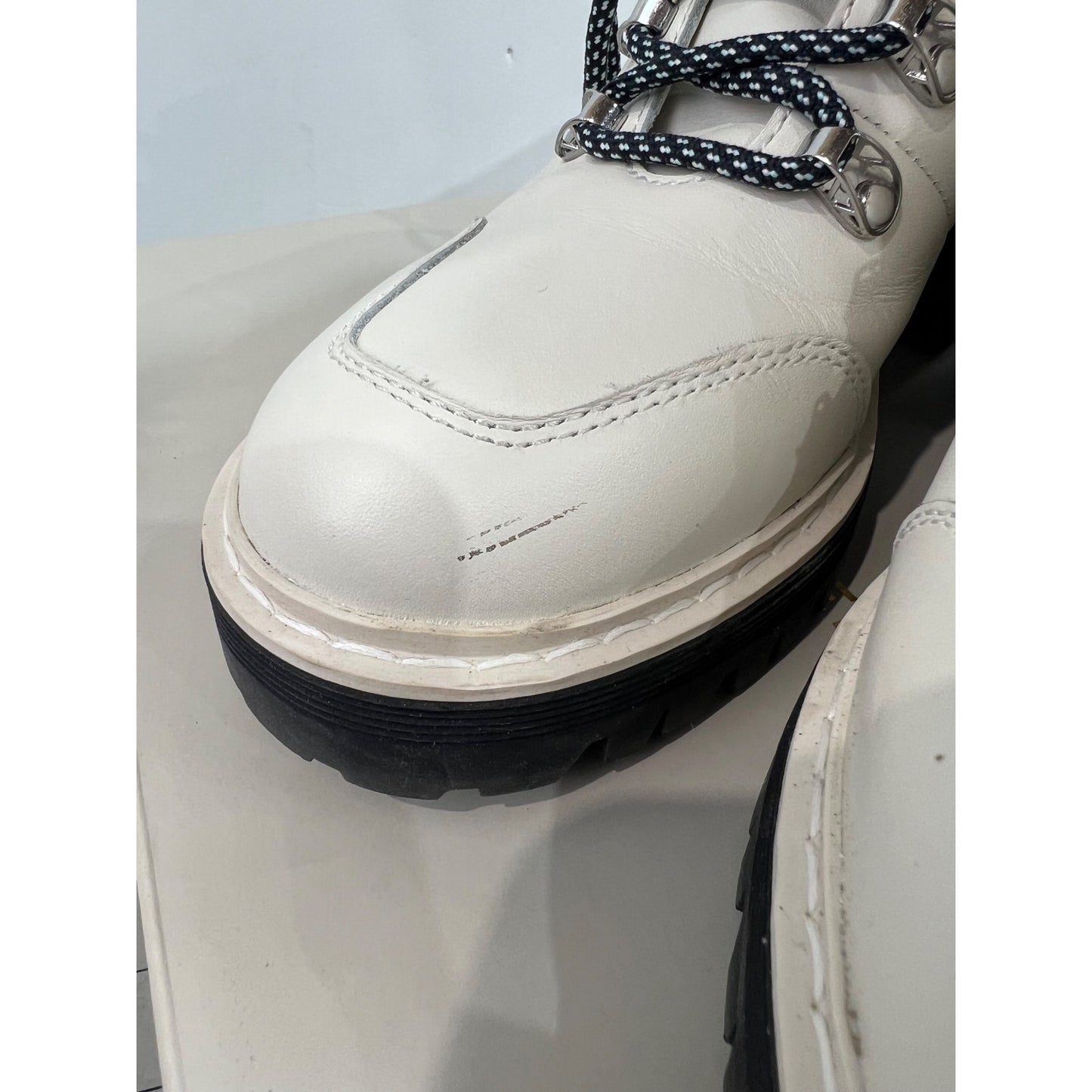 Women's Marc Fisher Ltd Waldo Lace-up Platform Bootie, Size 7.5 M White Lug Sole
