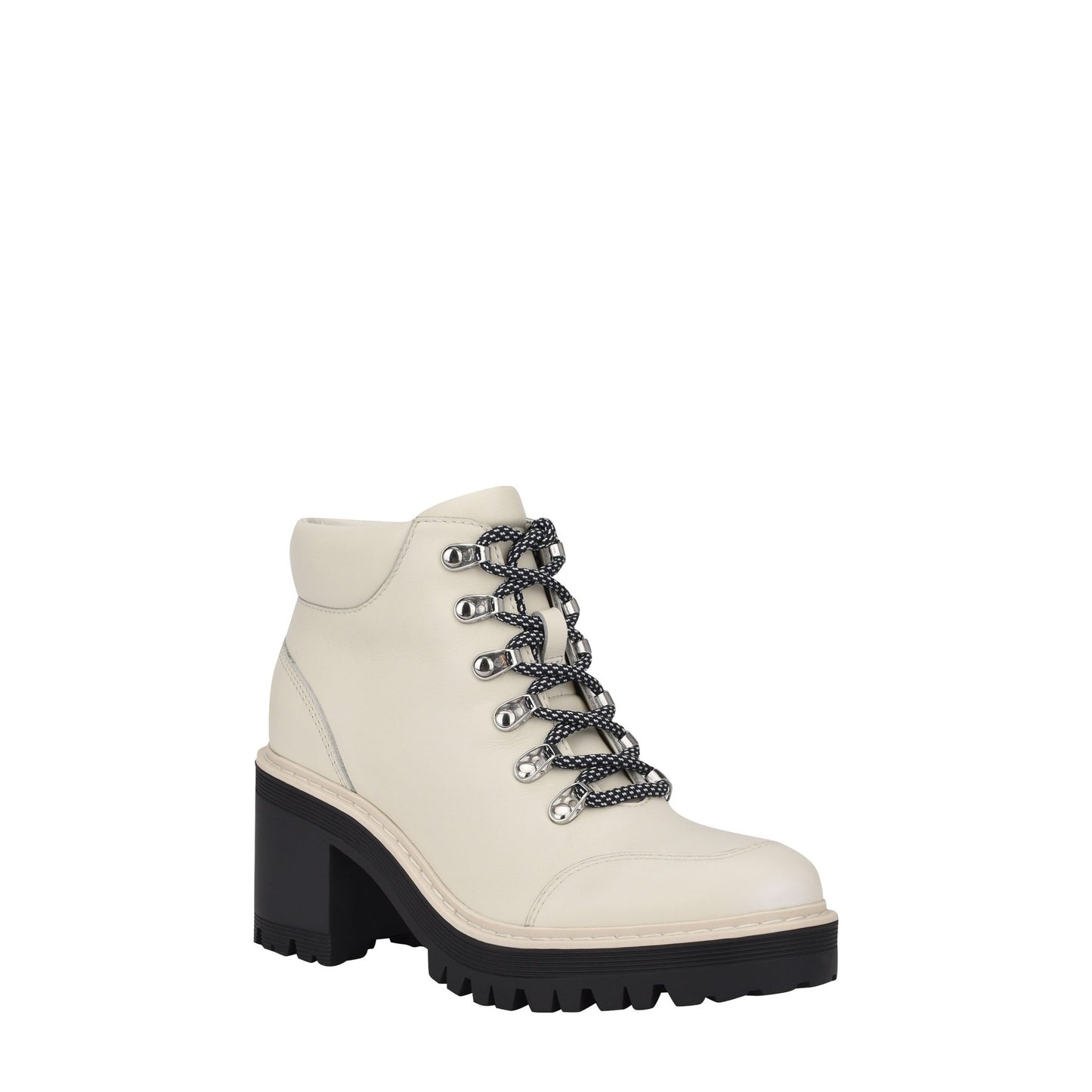 Women's Marc Fisher Ltd Waldo Lace-up Platform Bootie, Size 7.5 M White Lug Sole