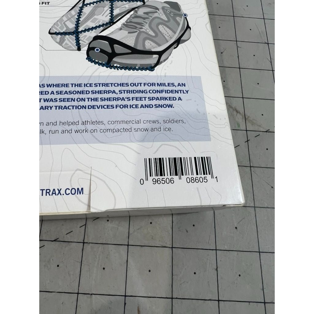 YakTrax Walk Ice Traction Device Lightweight Sz. L Black Innovative Coil Design
