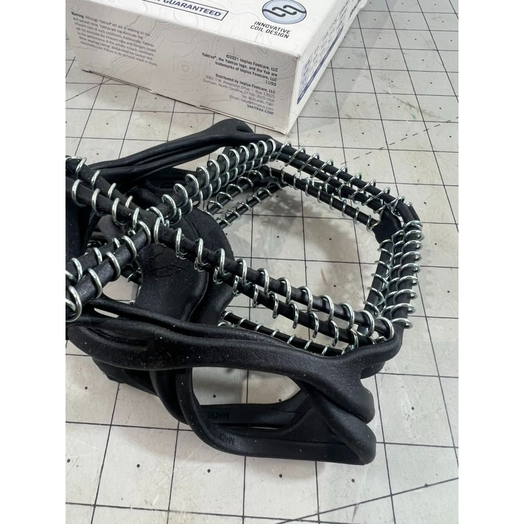YakTrax Walk Ice Traction Device Lightweight Sz. L Black Innovative Coil Design