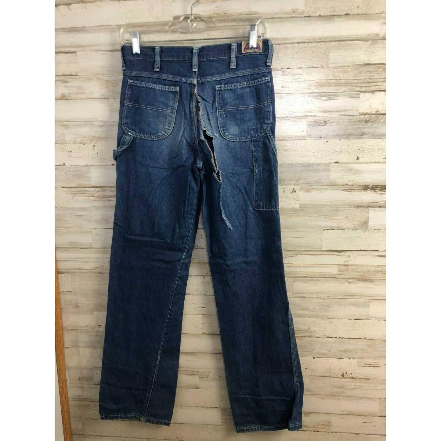 Vintage Wrangler Men's Distressed Carpenters Jeans 29X32 1970's 335SPWR